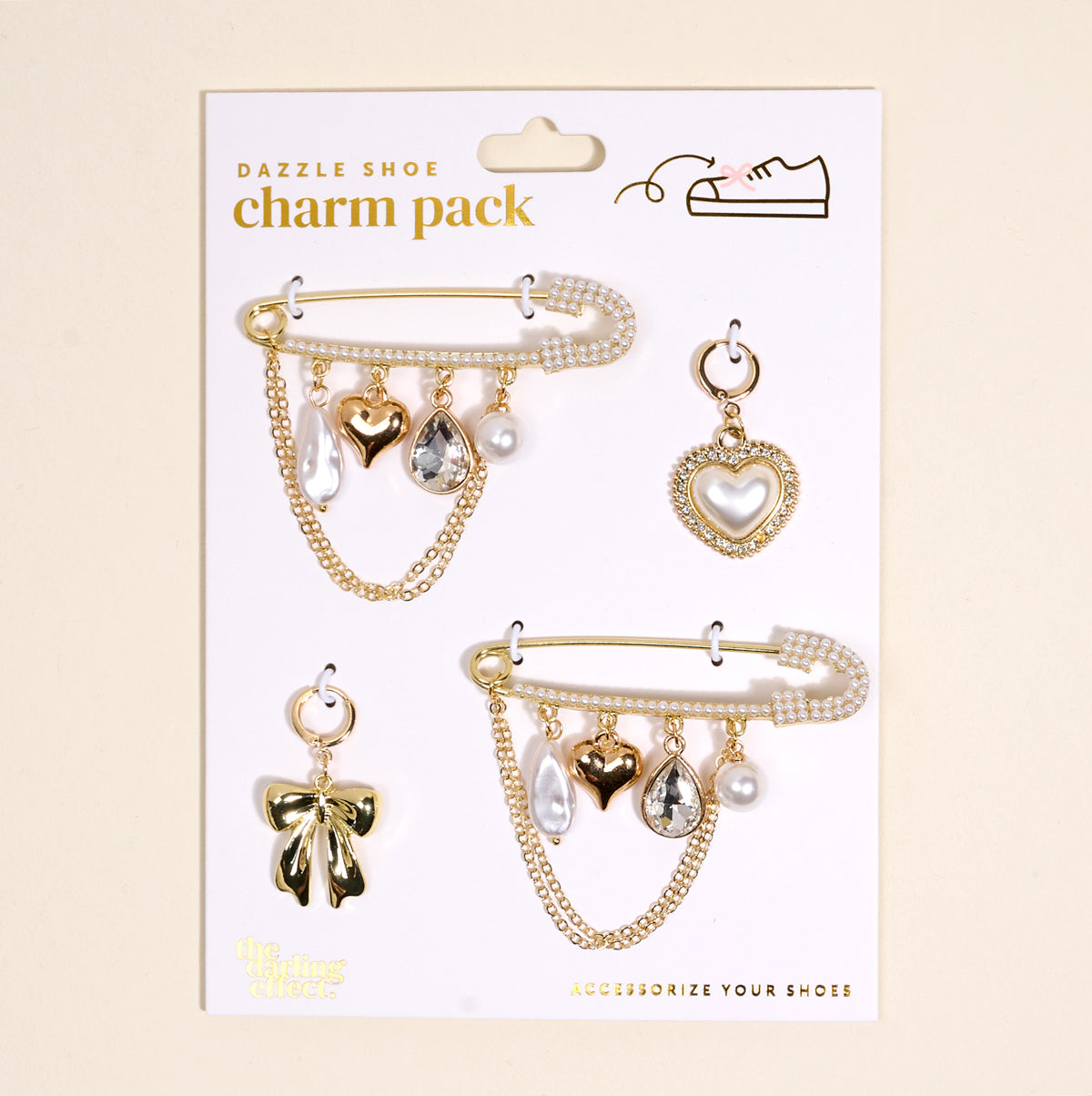 The Darling Effect Dazzle Shoe Charm Pack, Glitz & Glam
