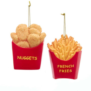 Kurt Adler Fries And Nuggets Ornaments, 2 Assorted