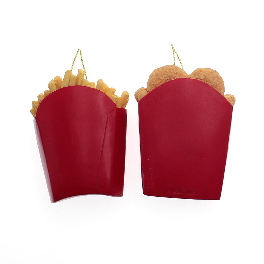 Kurt Adler Fries And Nuggets Ornaments, 2 Assorted