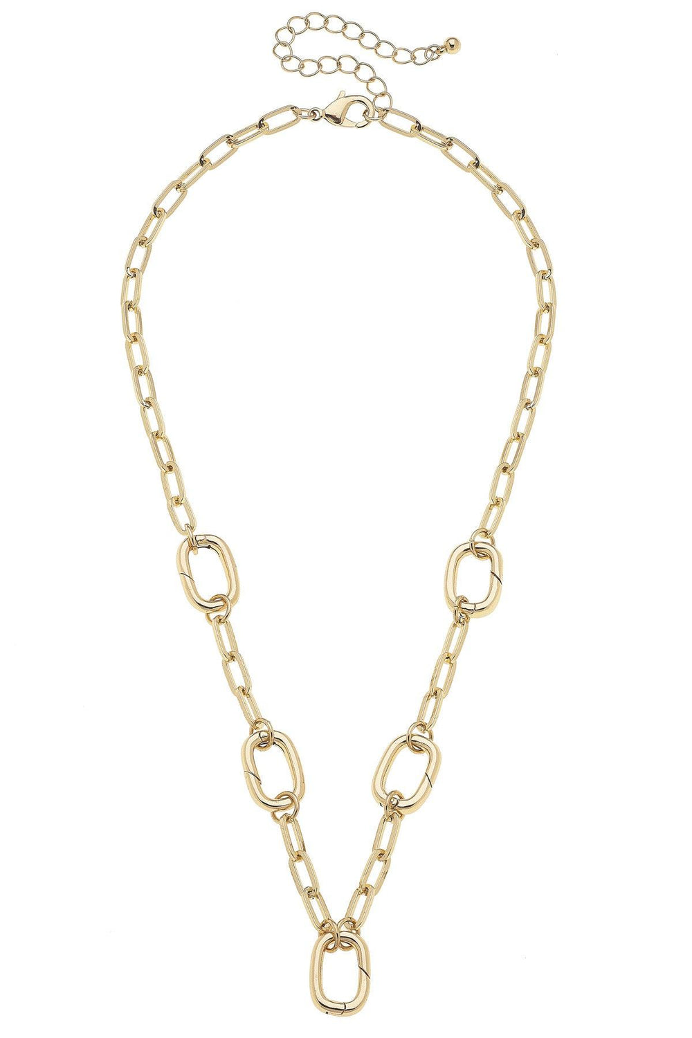 Canvas Style Avery Multi-Charm Collector Necklace Base, Shiny Gold
