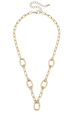 Canvas Style Avery Multi-Charm Collector Necklace Base, Shiny Gold