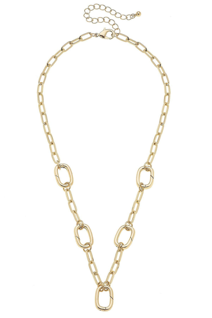 Canvas Style Avery Multi-Charm Collector Necklace Base, Shiny Gold