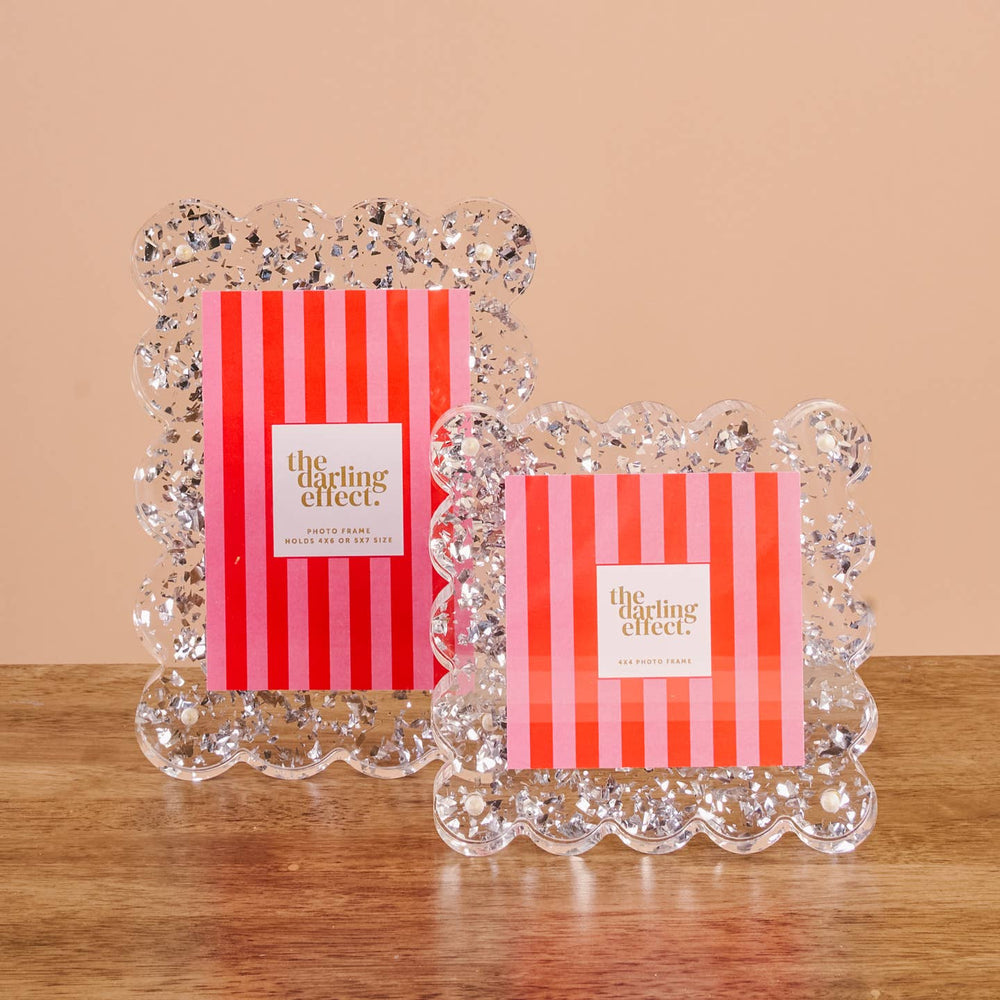 The Darling Effect Rectangular Scalloped Acrylic Frame
