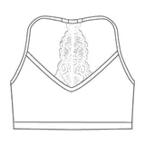 Suzette Tween Smocked Bralette with Lace