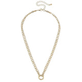 Celia 3-Row Dainty Charm Necklace Base in Shiny Gold
