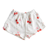 fbz White All Over Cherry Lightweight Fleece Shorts