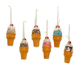 Kurt Adler Foam Ice Cream Cone Ornaments, 6 Assorted