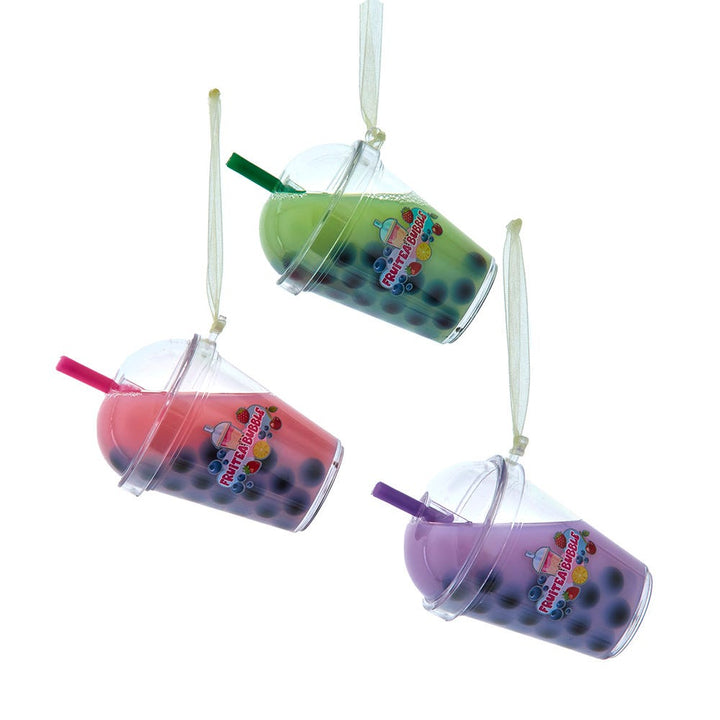 Kurt Adler Bubble Teacup Ornaments, 3 Assorted