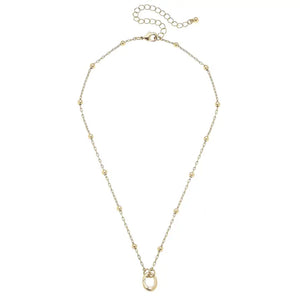 Celia Dainty Charm Necklace base in Shiny Gold