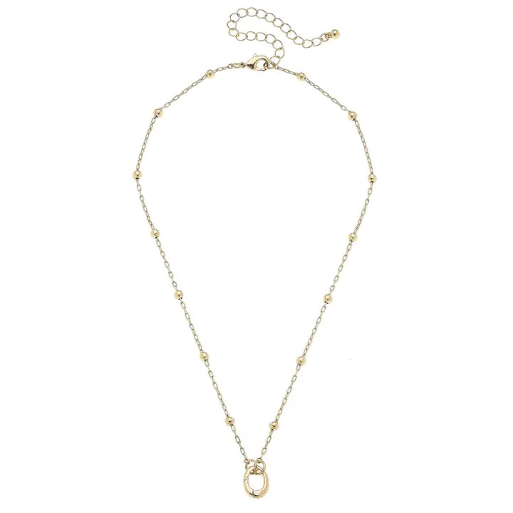 Celia Dainty Charm Necklace base in Shiny Gold
