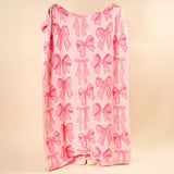 Cozy Dreams Luxe Blanket, Blushing Bows Pink