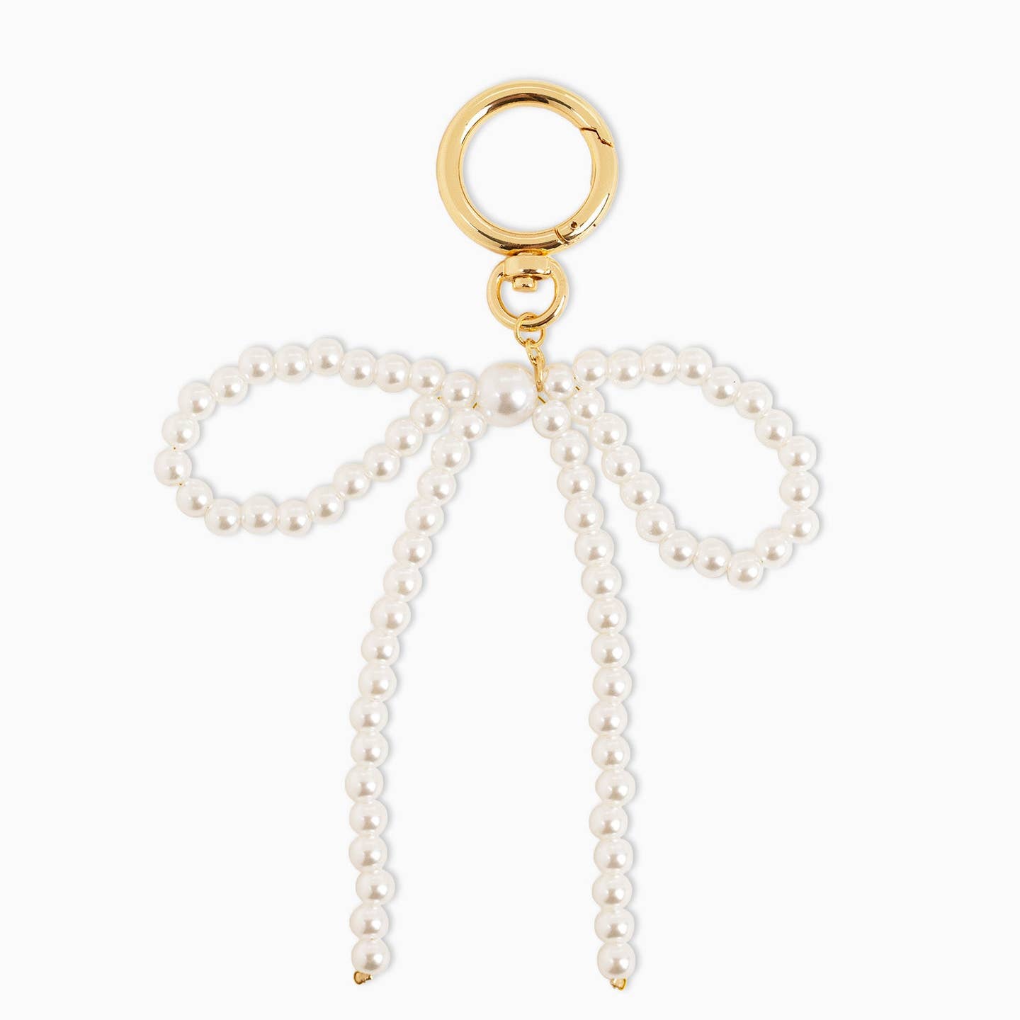 Pearl Bead Bow Keychain Bag Charm