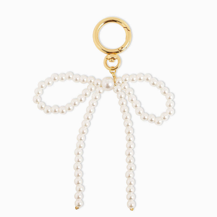 Pearl Bead Bow Keychain Bag Charm
