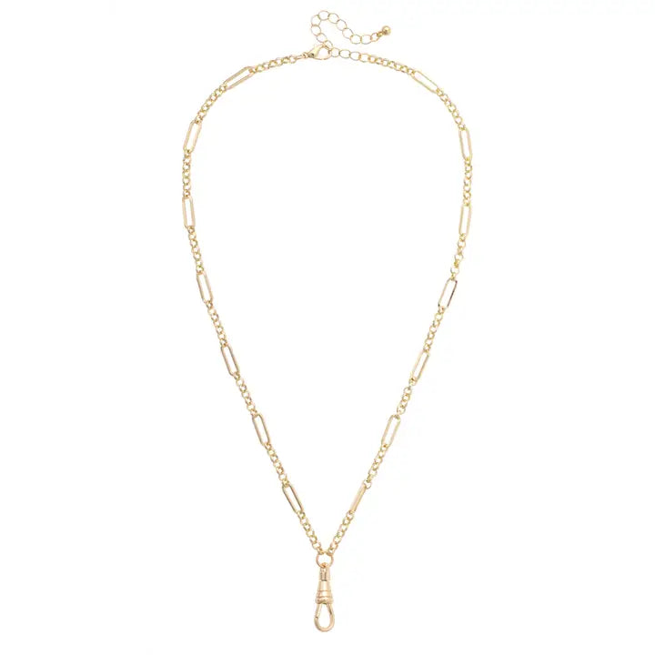 Annie Multi Link Charm Necklace Base in Shiny Gold