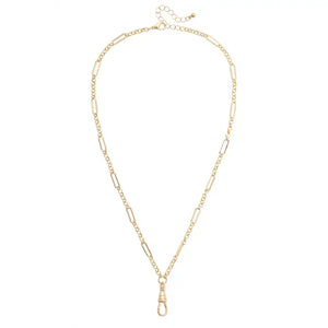 Annie Multi Link Charm Necklace Base in Shiny Gold