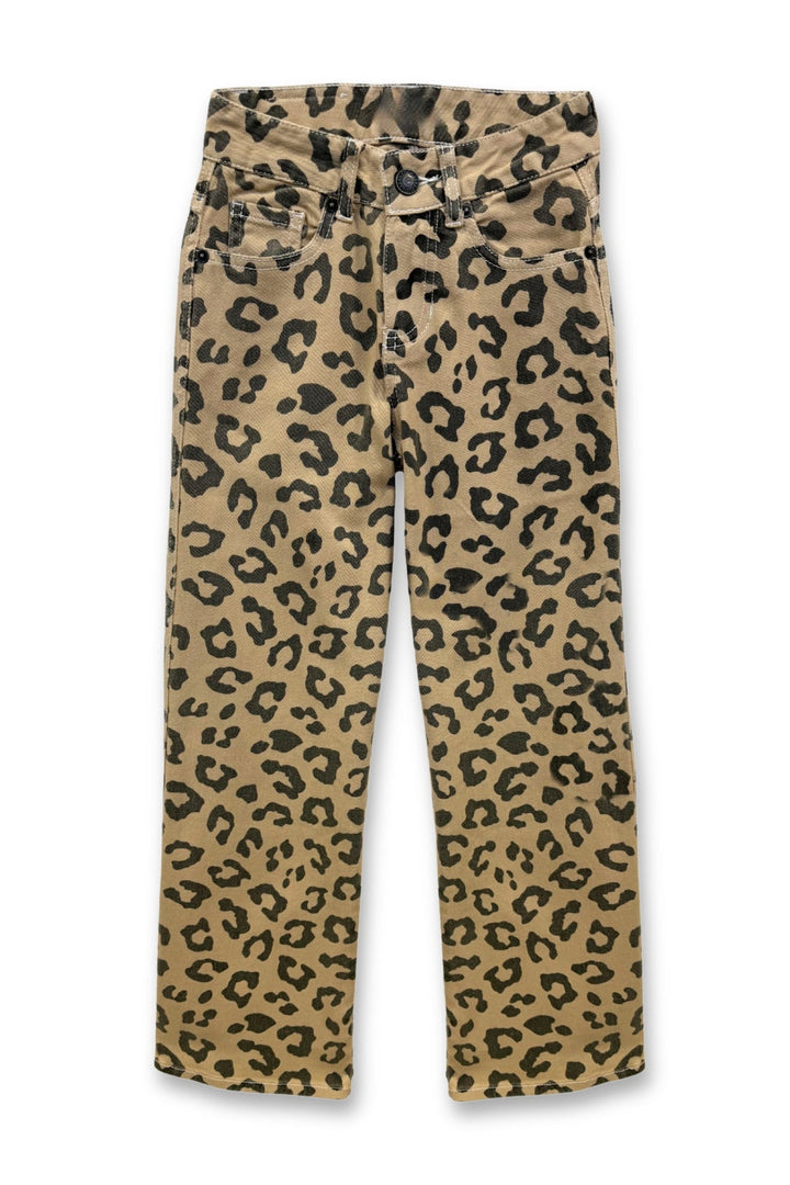 KatieJ Tween Chicago Low Rise Straight Jeans, Leopard