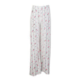 fbz Pink Floral Rose Stripe Pointelle Cotton Pants