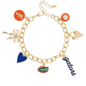 Collegiate Enamel Icons Charm Bracelet