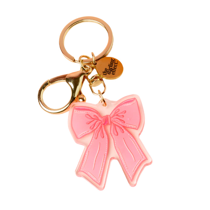 The Darling Effect Acrylic Keychain, Pink Bow