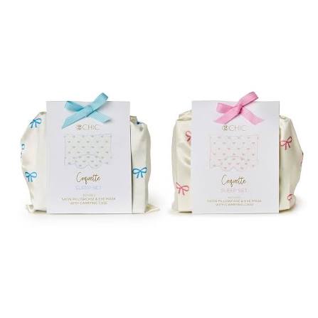 Satin Pillow Case and Eye Mask Set