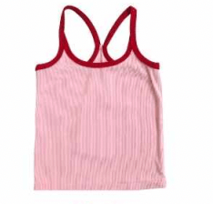 KatieJ Livi Racerback Cami, Pink/True Red - Tween Valentines Edit