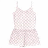 KatieJ Marina Printed Pointelle Romper, Picot Edge Heart