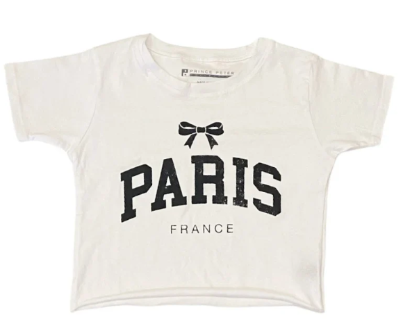 Prince Peter Paris Bow Oversized Crop Tee
