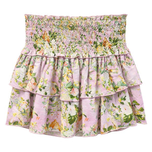 Katie J Bianca Skirt, Pink Baroque Floral