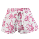 fbz Pink Toile Lightweight Tie Shorts