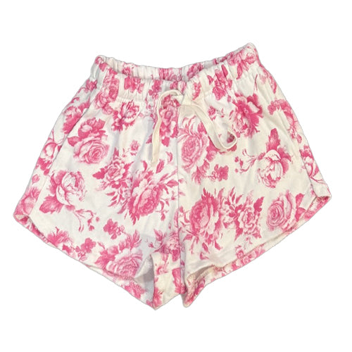 fbz Pink Toile Lightweight Tie Shorts