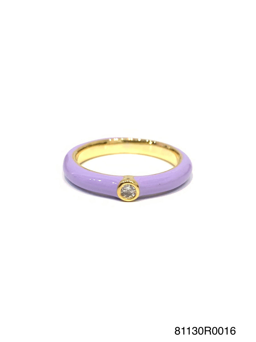 Zoe Enambel Single CZ Ring