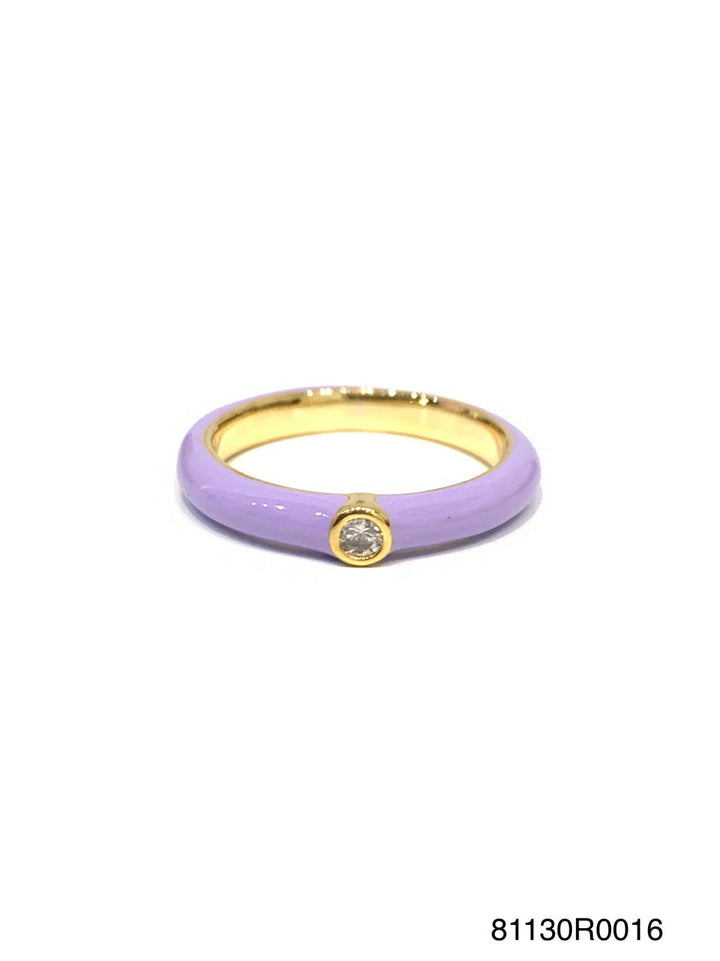 Zoe Enambel Single CZ Ring