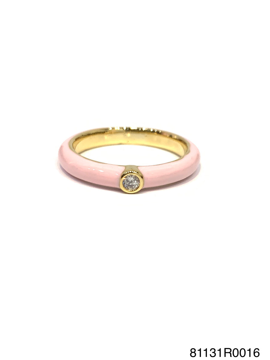 Zoe Enambel Single CZ Ring