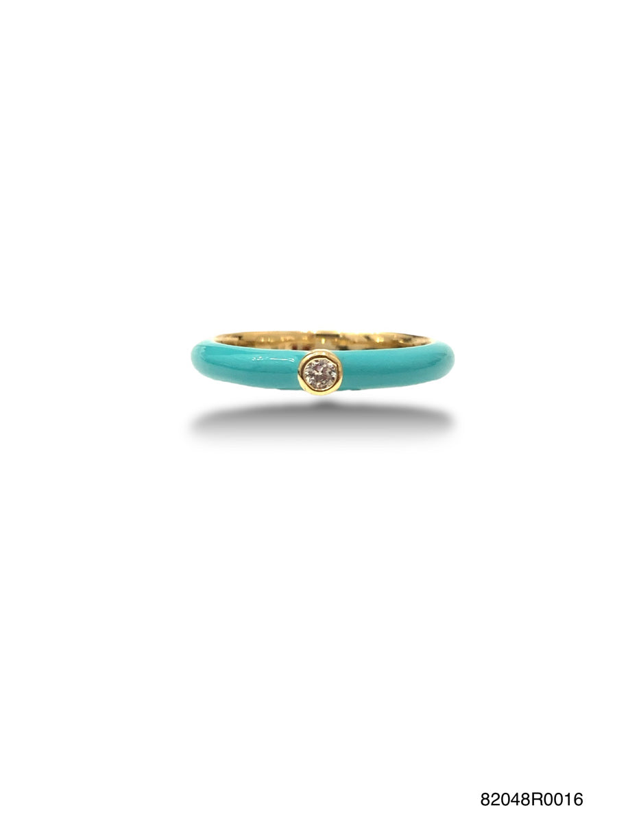 Zoe Enambel Single CZ Ring
