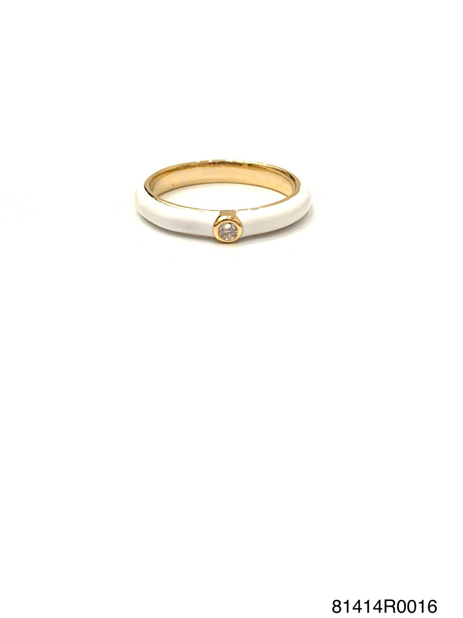 Zoe Enambel Single CZ Ring