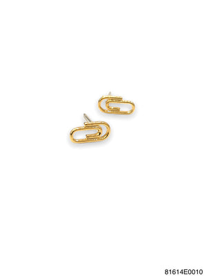 Lise Paper Clip Stud Earings