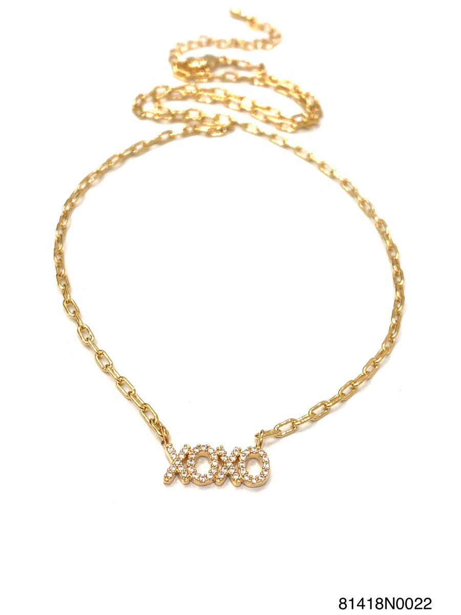 XOXO Necklace, Gold