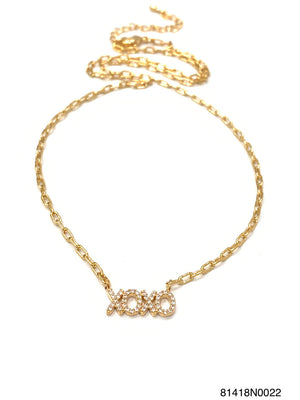 XOXO Necklace, Gold