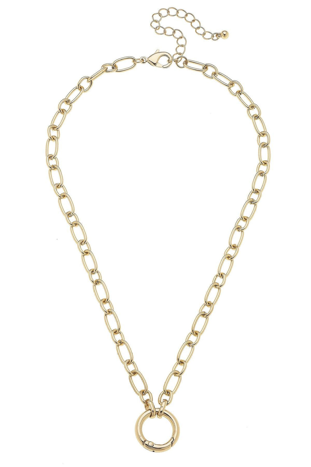 Canvas Style Sasha Charm Necklace Base, Shiny Gold