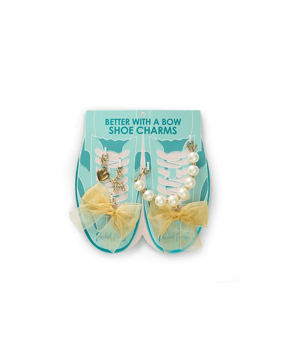 Packed Party Better With A Bow Shoe Clip Set, Teal