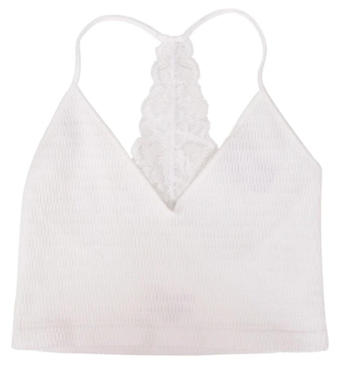 Suzette Tween Smocked Bralette with Lace